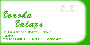 boroka balazs business card