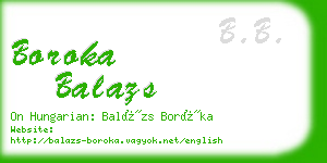 boroka balazs business card